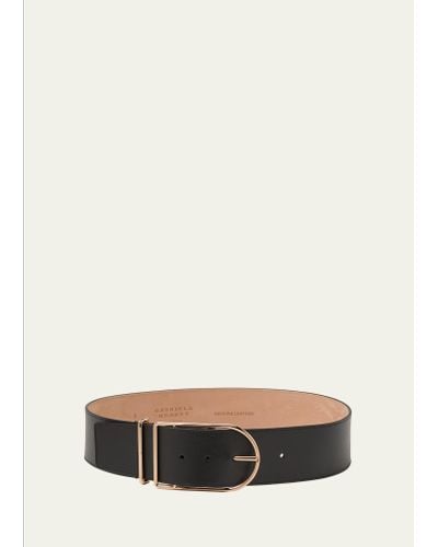 Gabriela Hearst Ulster Large Leather Belt - White