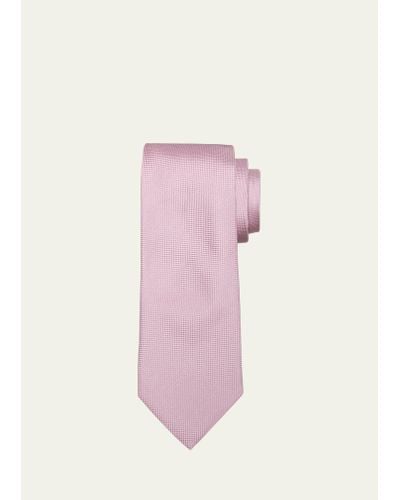 Tom Ford Mulberry Silk Woven Tie - Pink