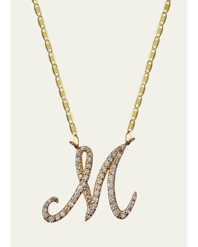 Lana Jewelry Small Flawless Malibu Diamond Initial Necklace - Natural