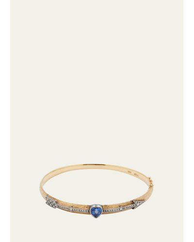 Arman Sarkisyan Cupids Arrow Bracelet With Diamonds And Blue Sapphire - White