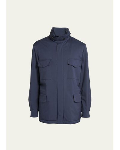 Loro Piana Traveler Windmate Storm System Jacket - Blue