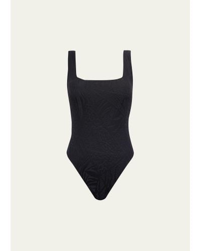 Aqua Blu Australia Vero Square-neck One-piece Swimsuit (dd-e Cup) - Black