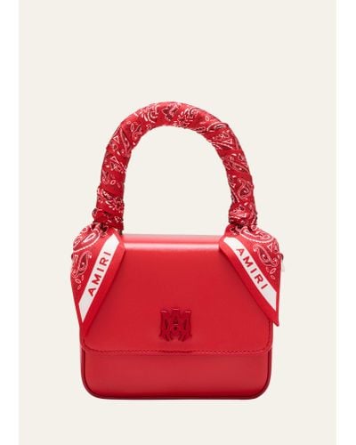 Amiri Micro Bandana Leather Top-handle Bag - Red