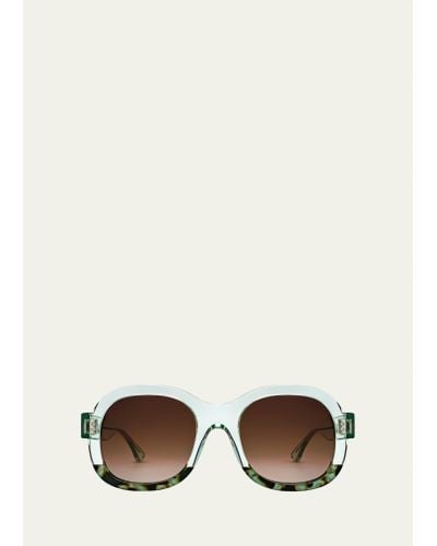 Thierry Lasry Daydreamy 2751 Acetate Round Sunglasses - Natural