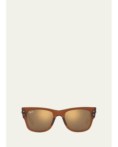 Ray-Ban Mirrored Square Two-tone Nylon Sunglasses - Natural