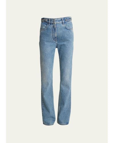Givenchy Bootcut Jeans With 4g Chain Detail - Blue