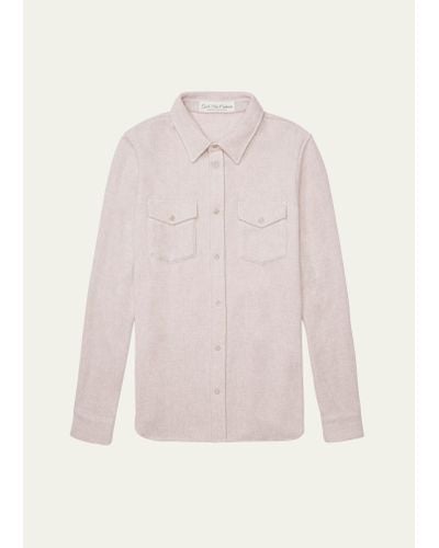 God's True Cashmere Melange Cashmere Sport Shirt - Pink