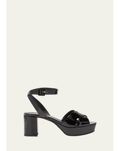 Prada sequinned platform sandals - F0002 BLACK