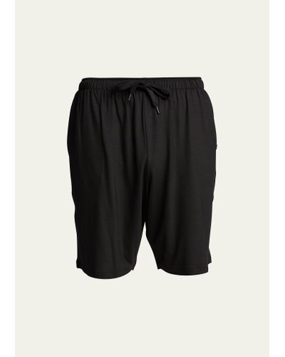 Derek Rose Basel Lounge Shorts - Black