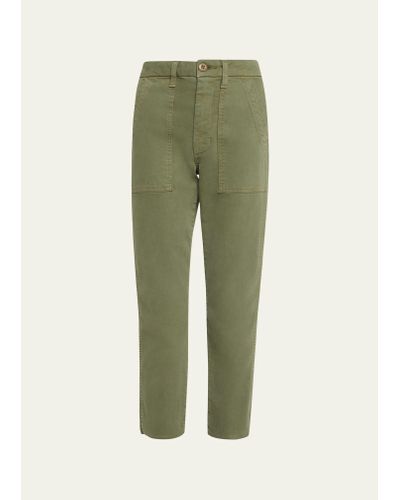 Amo Denim Easy Straight Cropped Army Pants - Green