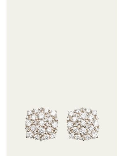 Paul Morelli Confetti 18k White Gold Diamond Stud Earrings - Natural