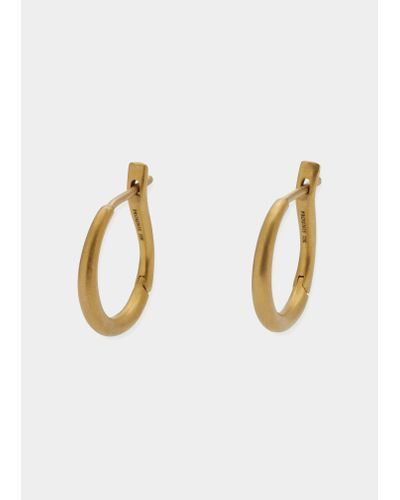 Prounis Jewelry 16mm Hinged Hoop And Hook Earrings In 22k Gold - Multicolor
