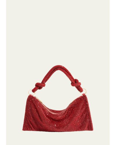Cult Gaia Hera Nano Knotted Embellished Shoulder Bag - Red