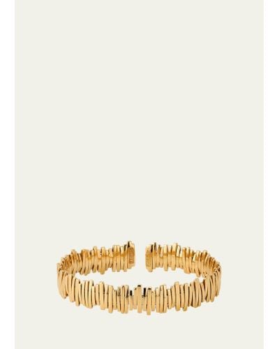 Suzanne Kalan Eternity Lines Solid 18k Yellow Gold Bangle - Natural