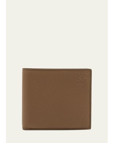 Loewe Debossed Anagram Leather Bifold Wallet - Brown