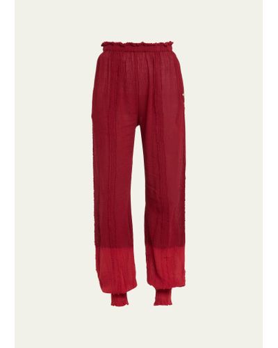 Caravana Sibinche Tie-dye Sweatpants - Red