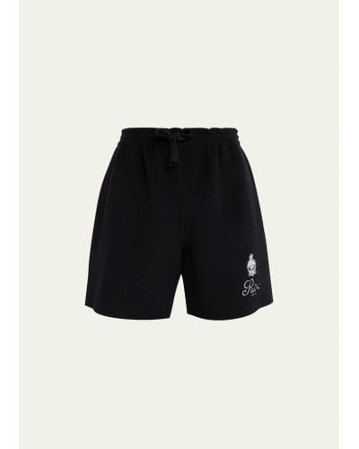 FRAME x Ritz Paris Wool Drawstring Shorts - Black