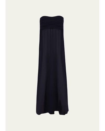 ViX Solid Davina Maxi Dress Coverup - Blue