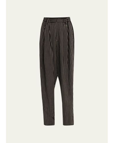 Marc Jacobs Striped Oversized Wool Pants - Multicolor