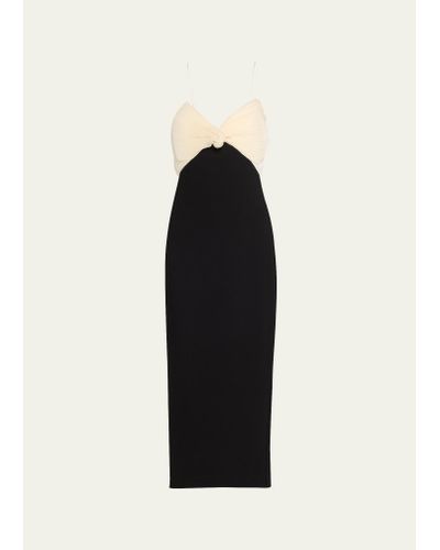 Rachel Gilbert July Column Dress With Bow Detail - Black
