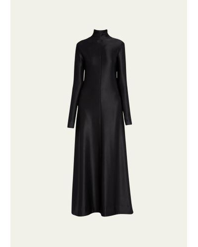 Jil Sander Long High-neck Dress - Black