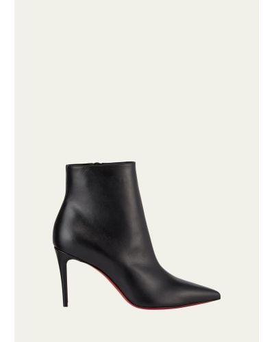 Christian Louboutin So Kate Leather Red Sole Booties - White