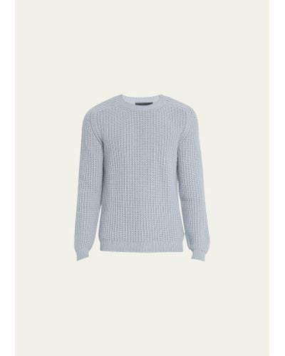 Iris Von Arnim Cashmere Knit Crewneck Sweater - Blue