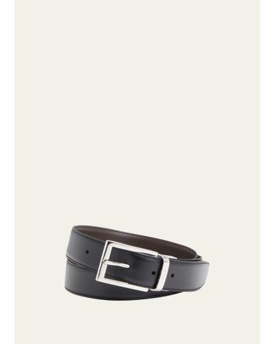Zegna Reversible Adjustable Leather Belt - Multicolor