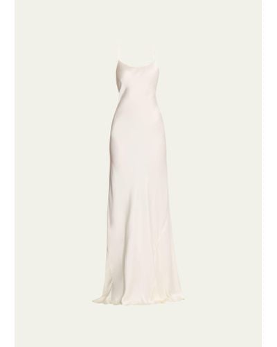 Victoria Beckham Cami Floor Length Gown - Natural