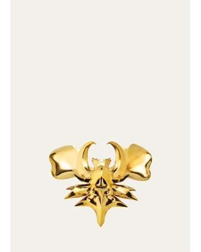 Alexander McQueen Orchid Gold-tone Ring - Metallic