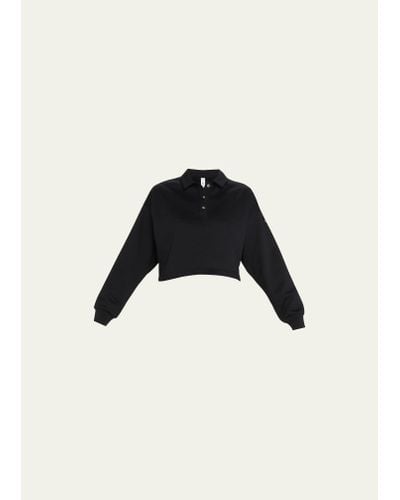 Alo Yoga Polo Club Henley Pullover Sweatshirt - Black