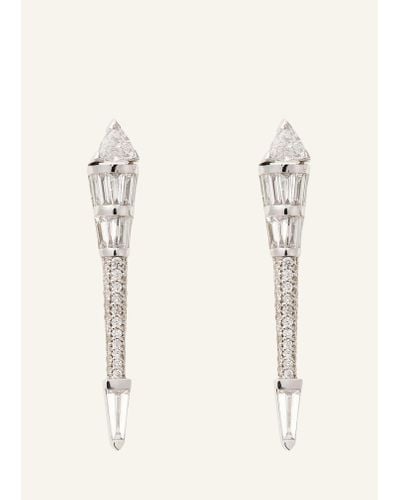 Nikos Koulis Energy Long Diamond Post Earrings - Natural