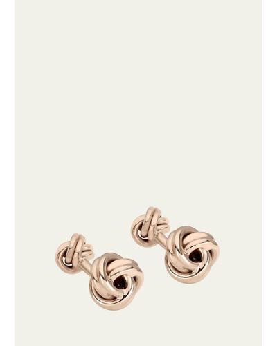 Bergdorf Goodman 14k Rose Gold Knot Cufflinks - Natural