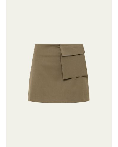 St. Agni Utilitarian Pocket Mini Skirt - Natural