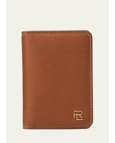 Ralph Lauren Purple Label Stacked Rl Leather Bifold Wallet - Brown
