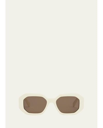 Celine Bold 3 Dots Square Acetate Sunglasses - Natural