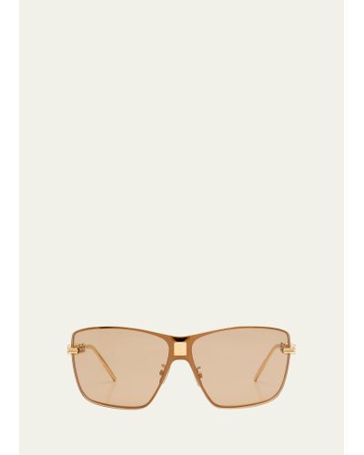 Givenchy 4g Metal Alloy Shield Sunglasses - Natural