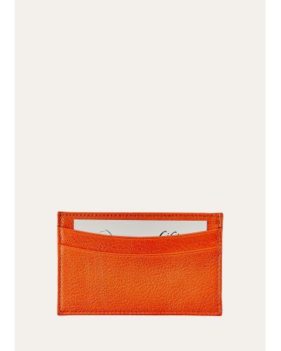 Graphic Image Slim Design Card Case - Orange