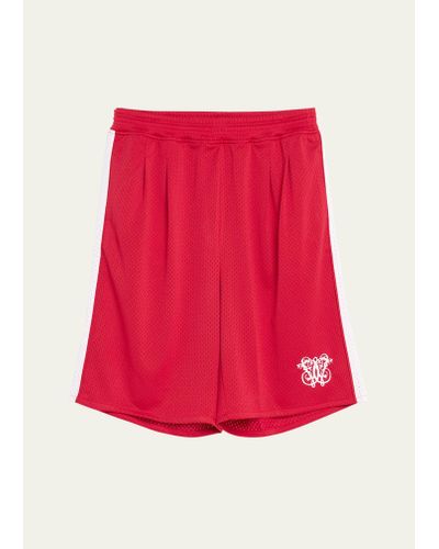 Willy Chavarria Mesh Basketball Shorts - Red