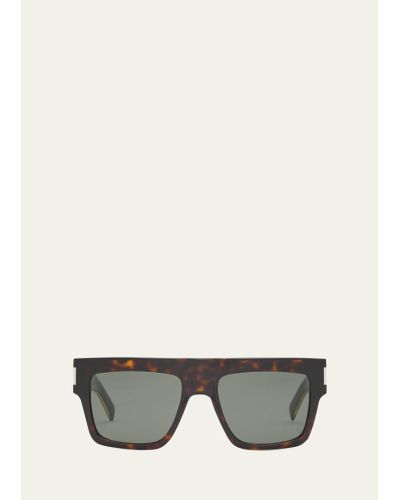 Saint Laurent Sl 628 Acetate Rectangle Sunglasses - Gray