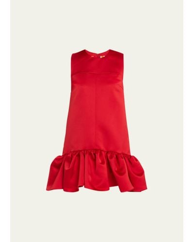 Bach Mai Mini Flounce Babydoll Dress - Red