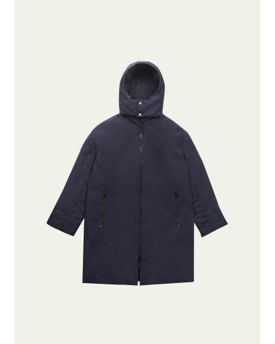 3.1 Phillip Lim Puffer Parka W/ Detachable Hood - Blue