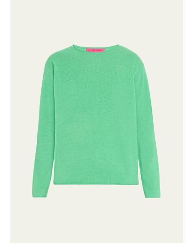 The Elder Statesman Tranquility Roll Cashmere Sweater - Green