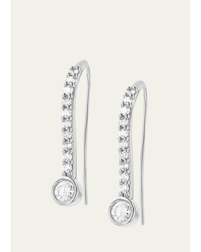 Sheryl Lowe Diamond Bezel French Hook Earrings - Natural