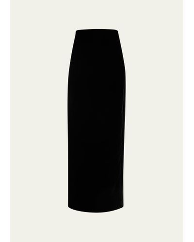 Wardrobe NYC Velvet Column Skirt - Black