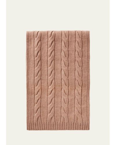Loro Piana Cashmere Cable Knit Scarf - Pink