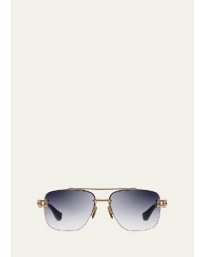 Dita Eyewear Grand-evo 1 Double-bridge Metal Aviator Sunglasses - White