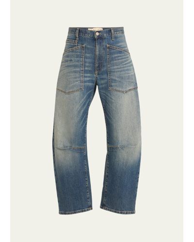 Nili Lotan Shon Cropped Jeans - Blue