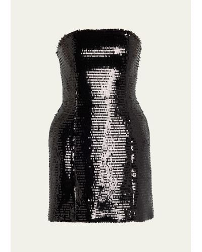 A.L.C. Elsie Strapless Sequin Mini Dress - Black
