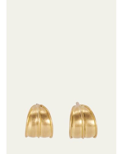 Prounis Jewelry Small Laurel Hoop Earrings - Natural